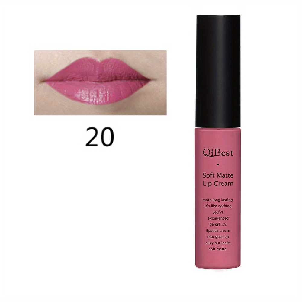Matte Velvet Lip Glaze, Waterproof Long Lasting Not Easy To Decolor Lip Gloss, Silky Smooth Plumping Lipstick ( 20 Colors ) Valentine's Day Gifts