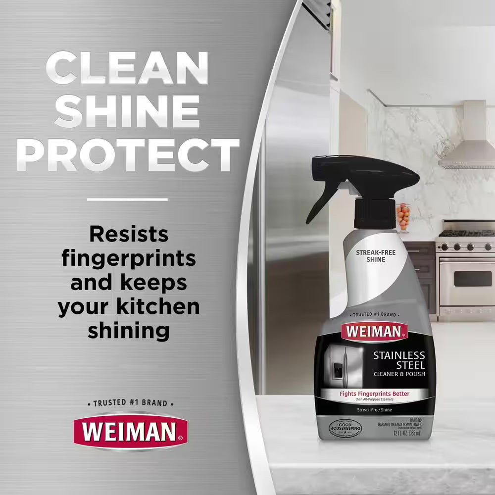 22 Oz. Stovetop Cleaner for Daily Use Spray and 22 Oz. Stainless Steel Cleaner and Polish Spray