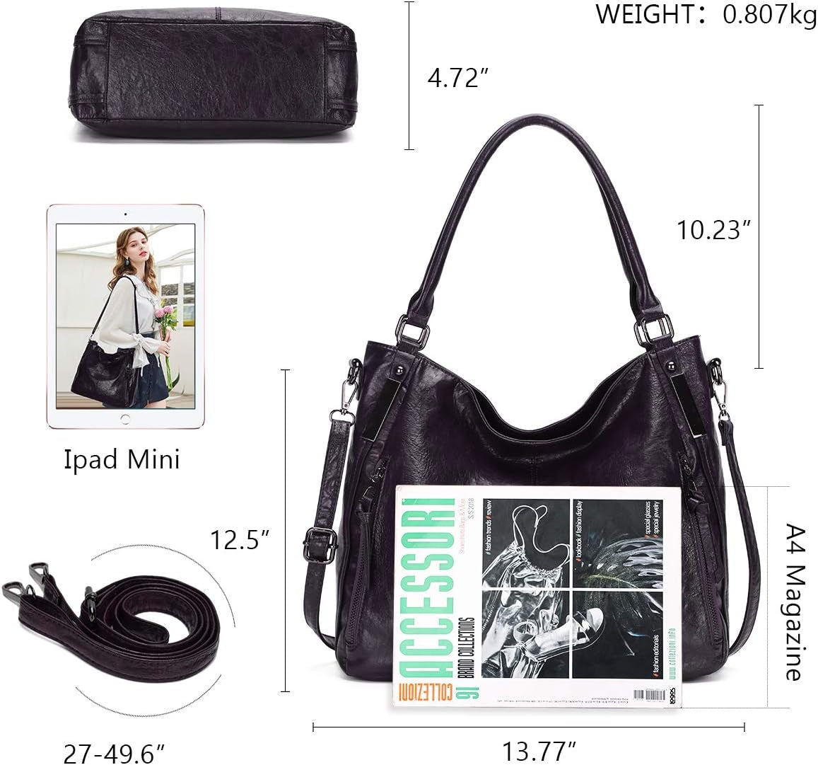 Purses for Women Shoulder Handbag Top Handle Hobo Tote Bags for Women (Purple)