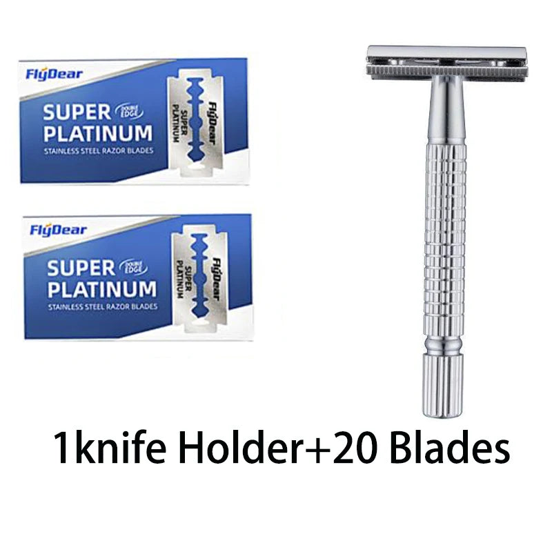 Razor Stainless Steel Double-Blade Razor Razor Razor Old Fashioned Razor Manual Shaving for Men