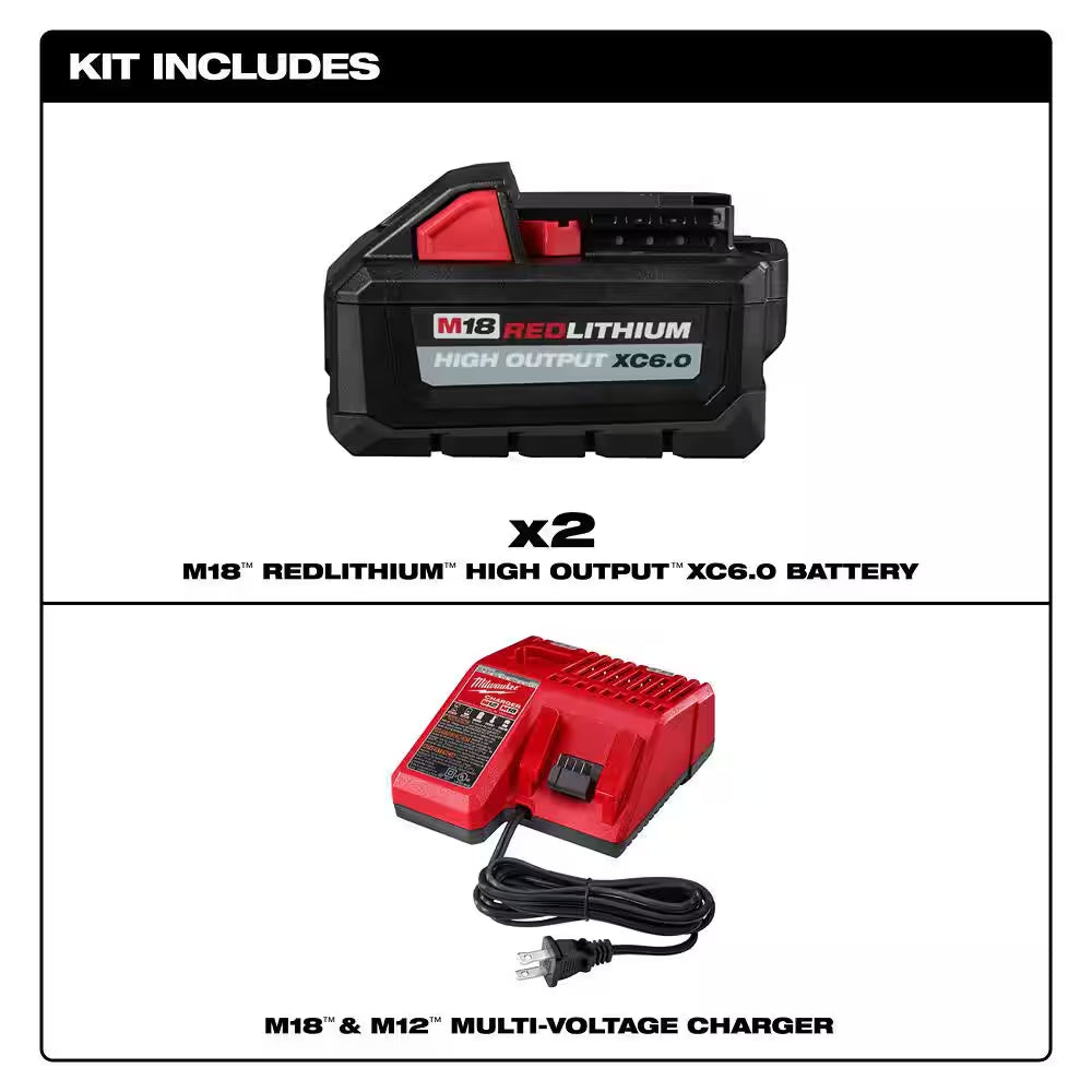 M18 18-Volt Lithium-Ion High Output Starter Kit with Two 6.0 Ah Battery and Charger