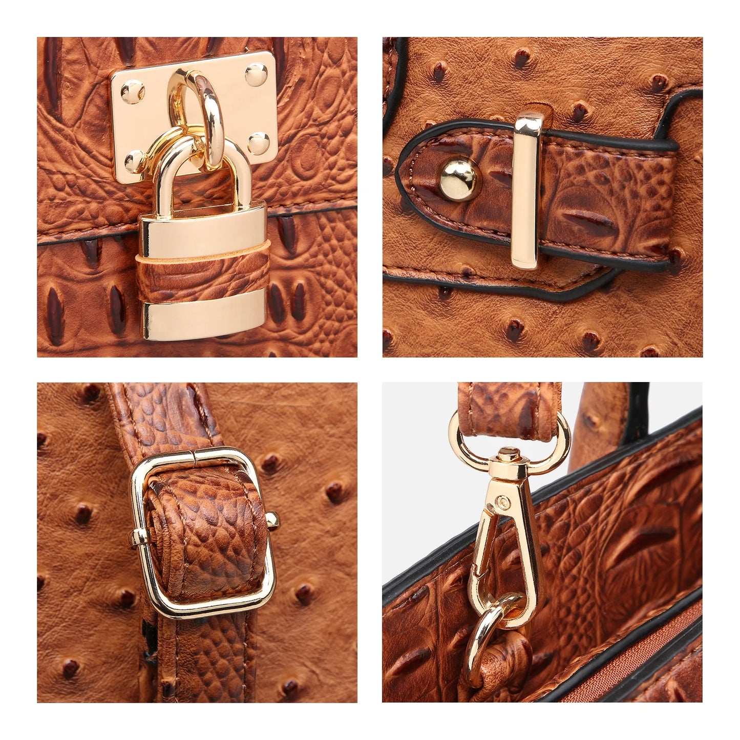 Women Handbags and Purses Ladies Shoulder Bag Top Handle Satchel Tote Work Bag with Matching Clutch