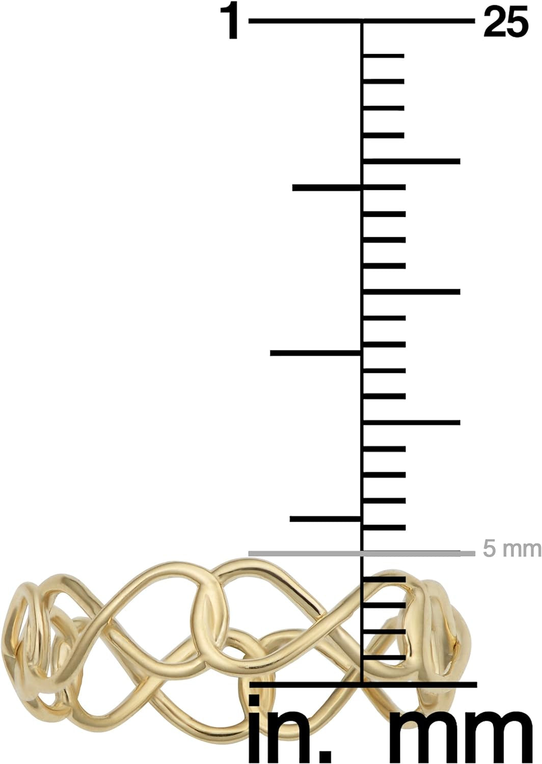 14K Yellow Gold High Polishinfinity Ring