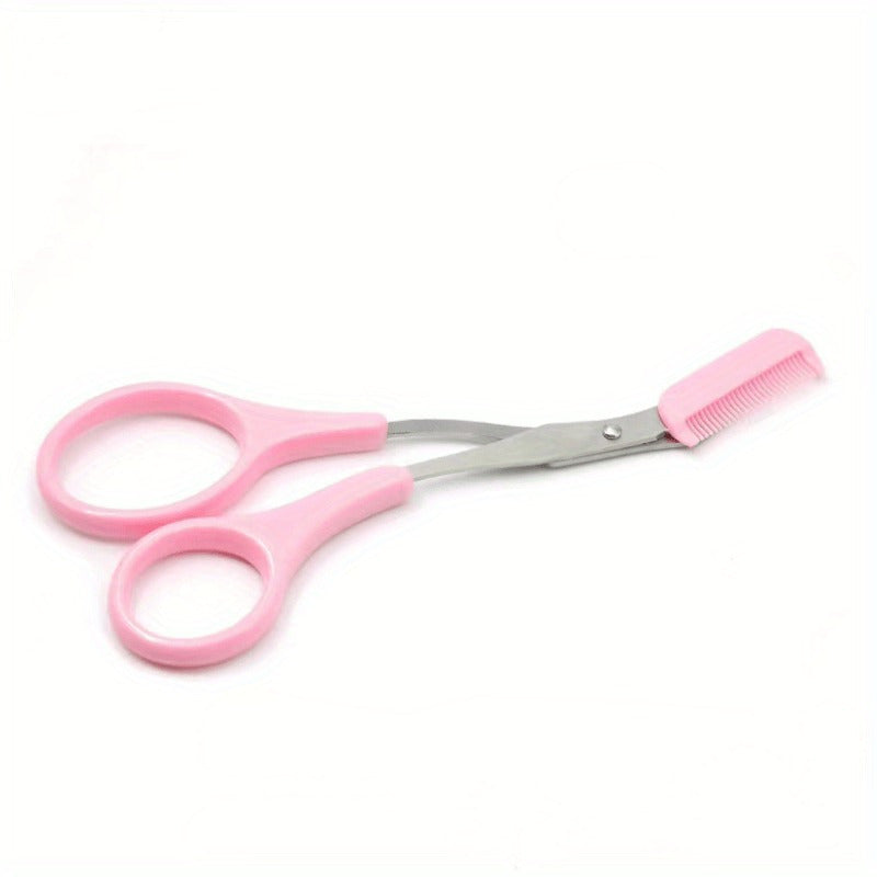 Eyebrow Shaping Scissors with Comb - Precision Facial Hair Removal & Grooming Tool, Fragrance-Free Cosmetic Accessory