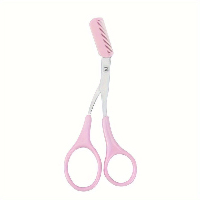 Eyebrow Shaping Scissors with Comb - Precision Facial Hair Removal & Grooming Tool, Fragrance-Free Cosmetic Accessory
