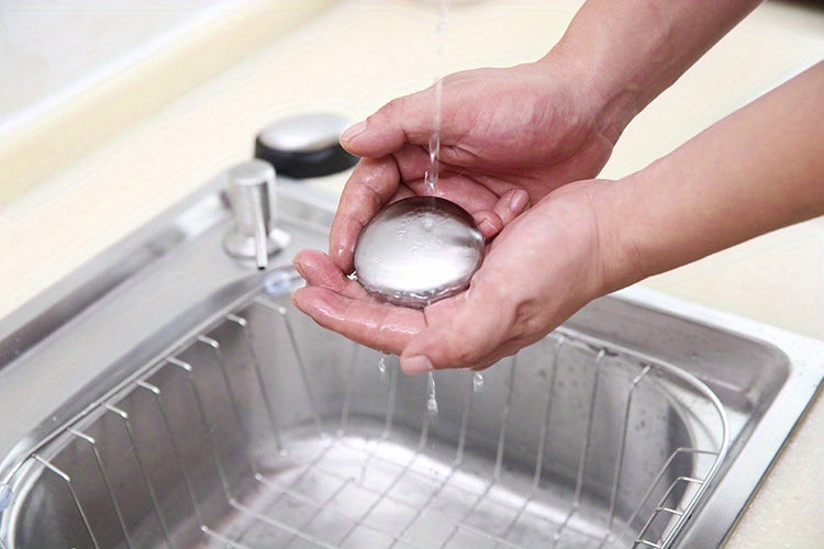 1pc Stainless Steel Deodorant Soap Bar, Oval Hand Odor Remover, Metal Deodorizing Soap for Kitchen and Chef Use