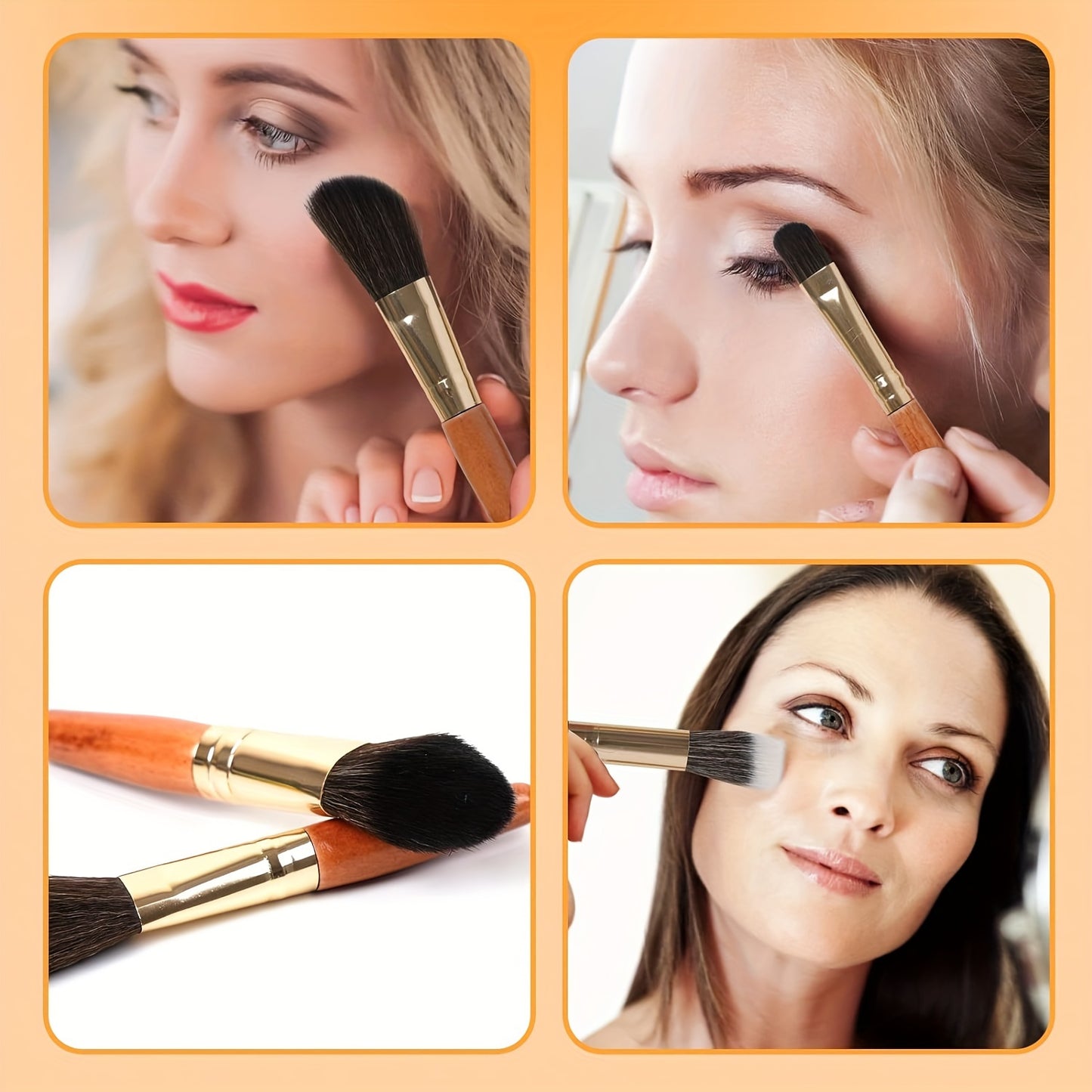 Luxurious 13pcs Makeup Brush Set With Soft Synthetic Bristles - Includes Travel Pouch, Fragrance-Free For All Skin Types