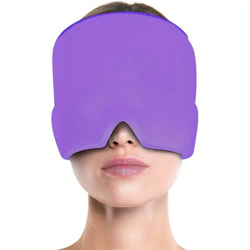 Stretchable Ice/Heat Head Wrap For Migraine Relief -, Chemical-Free & Fragrance-Free, Ideal For All Skin Types