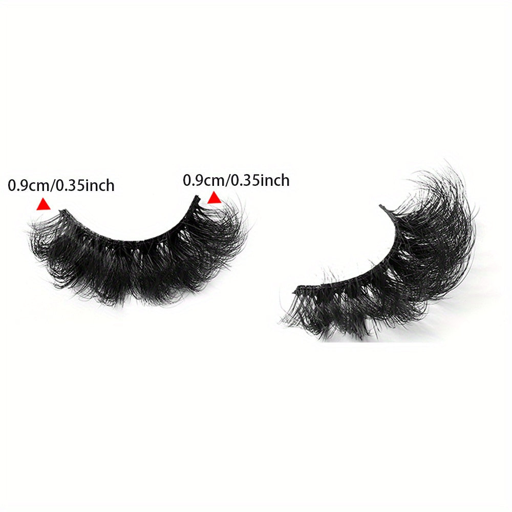 5 Pairs of Long-Lasting, Thick, and Dramatic Volume Fluffy Fake Lashes - No Fragrance, Includes Eyelash Tools and Makeup Accessories