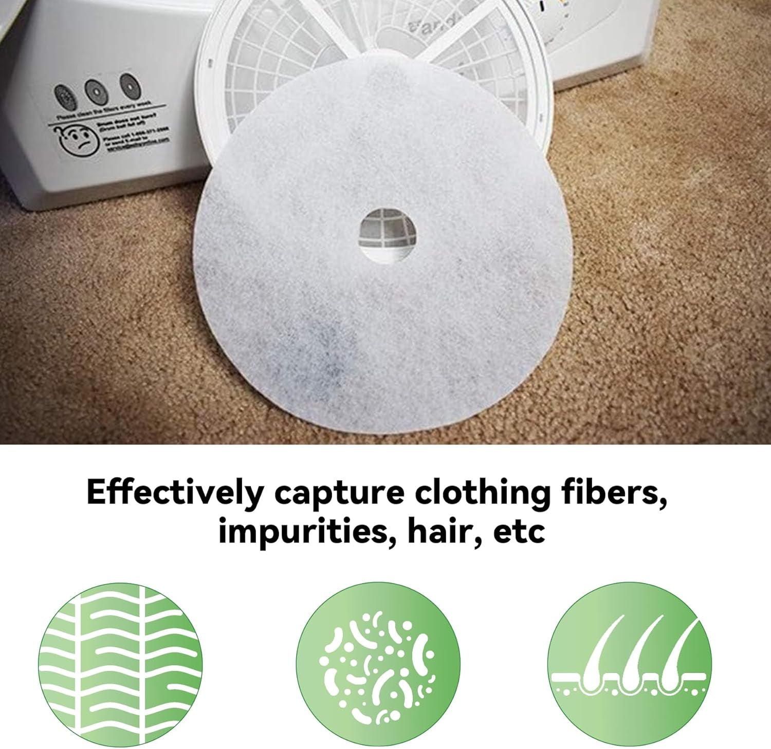 25 PCS Compatible Cloth Dryer Filter Set, Cloth Dryer Replacement Include 20 Dryer Exhaust Filters/5 Dryer Air Intake Filters for Panda/Magic Chef/Sonya & Avant Dryers