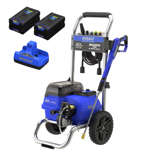 3000-PSI 2-GPM Cold Water Battery Pressure Washer with 5 Spray Tips 4 Ah (Battery Included) (Charger Included)