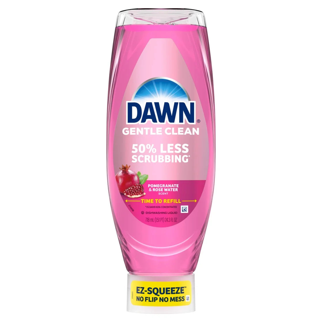 Gentle Clean Ez-Squeeze Dish Soap, Dishwashing Liquid, Pomegranate & Rose Water, 24.3Oz