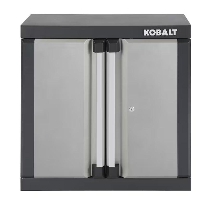 28-In W X 28-In H X 12.5-In D Wall-Mounted Steel Garage Cabinet in Silver