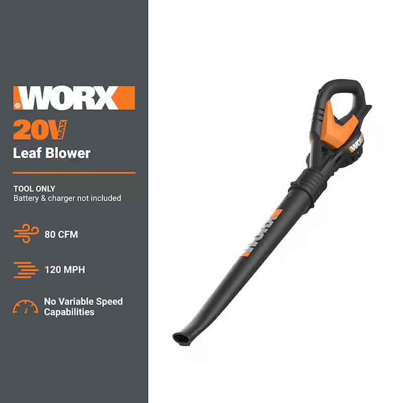 Power Share 20-Volt 80-CFM 120-MPH Battery Handheld Leaf Blower Battery Not Included Charger Not Included