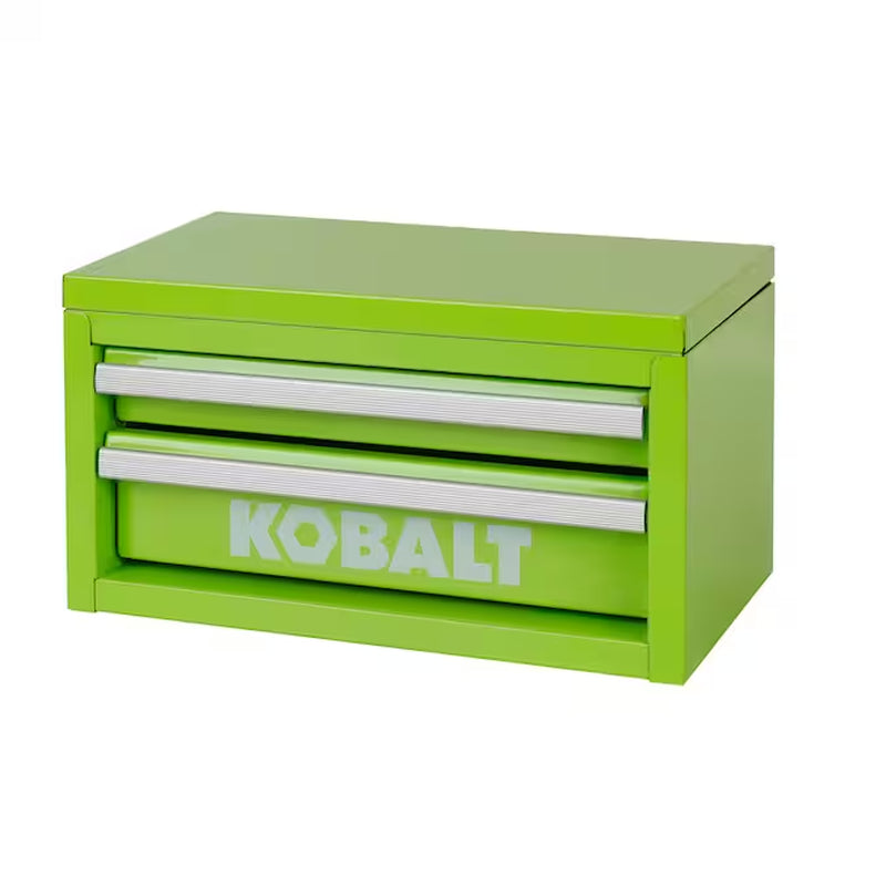 Portable Mini Toolbox 10.83-In W X 5.91-In H X 5.91-In D 2 -Drawer Teal Steel Tool Box