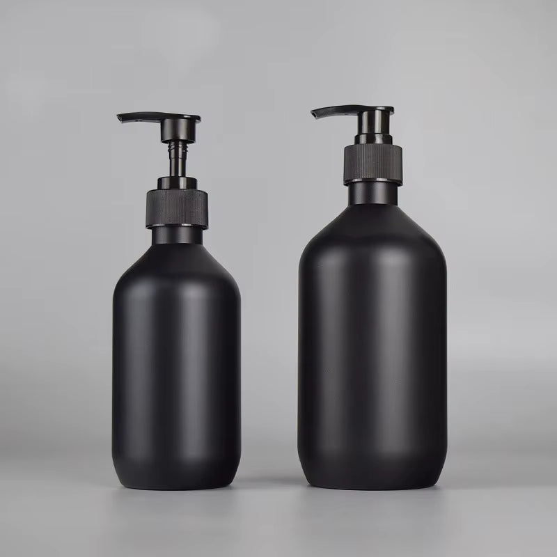300/500ML Matte Black Liquid Soap Dispenser Refillable Shampoo Conditioner Body Lotion Container for Bathroom Supplies Hotel