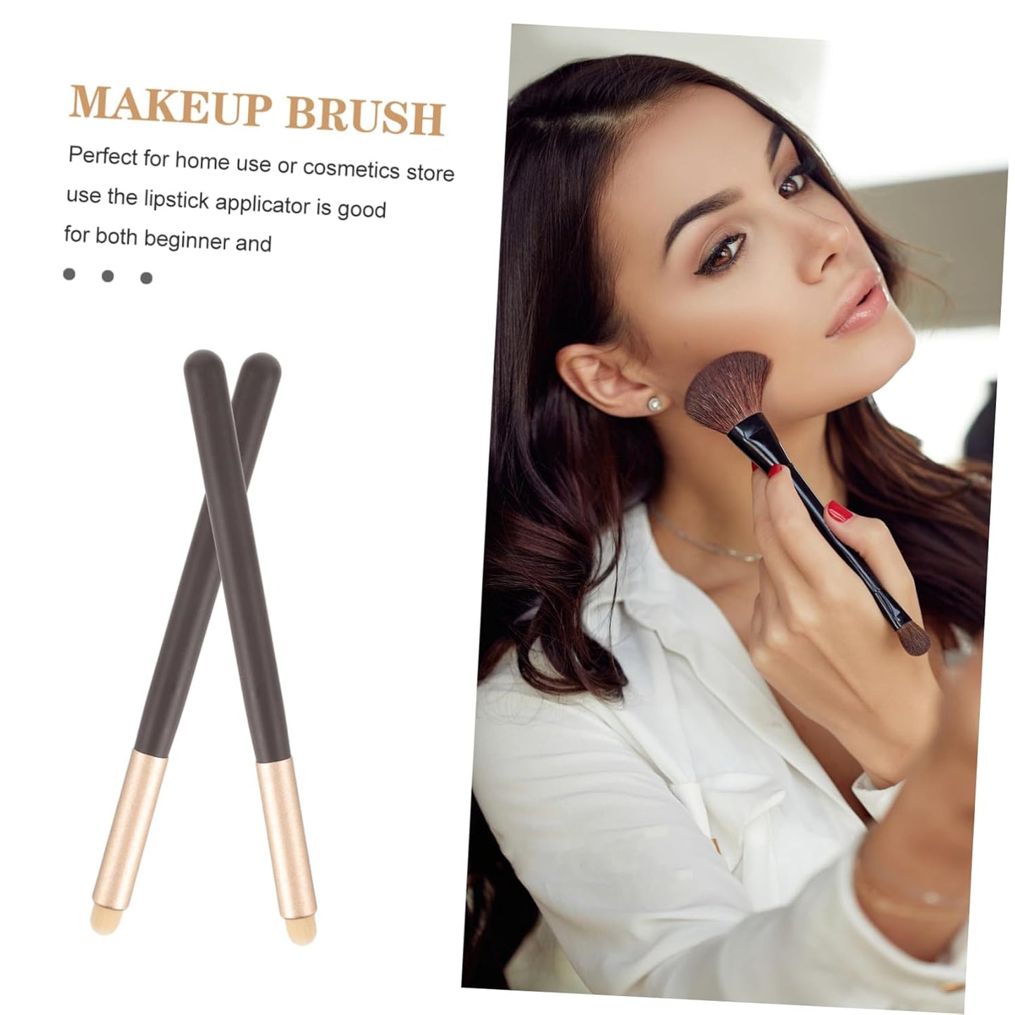 3Pcs Lip Gloss Lipstick Makeup Brush for Women Professional Tools for Lip Concealer Eye Shadow