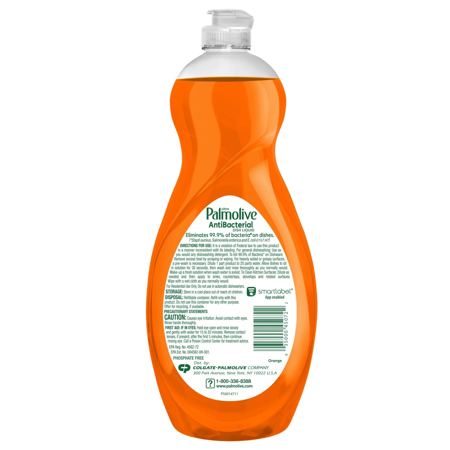 Ultra Concentrated Antibacterial Liquid Dish Soap, Orange Scent, 32.5 Fluid Ounce Bottle