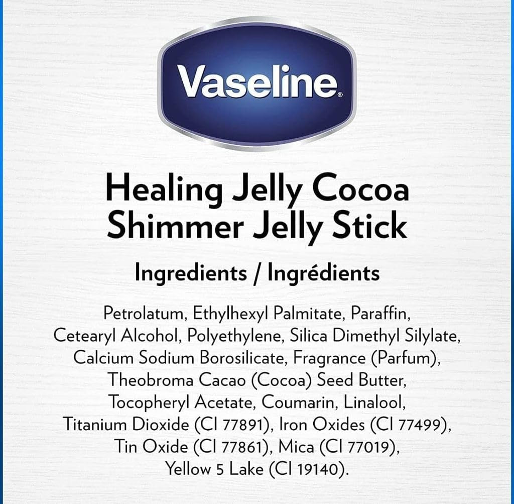 Unilever Vaseline Cocoa Shimmer Jelly Stick GLOW up Body Luminizer for Dewy