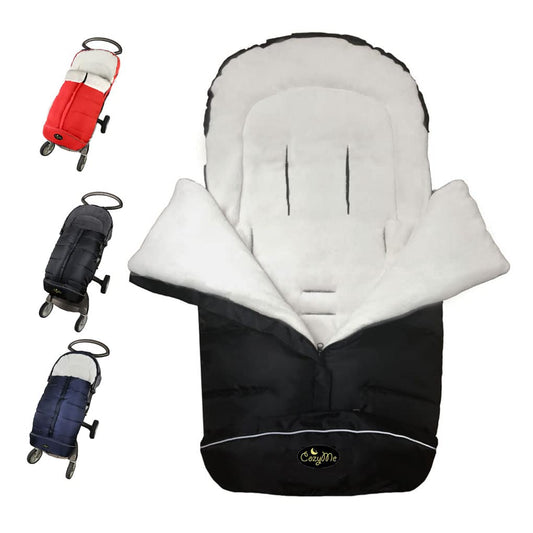 3 in 1 Winter Outdoor Tour Toddler Universal Stroller Sleeping Bag, Waterproof Footmuff, Length/Height/Temperature Adjustable Baby Bunting Bag, Black
