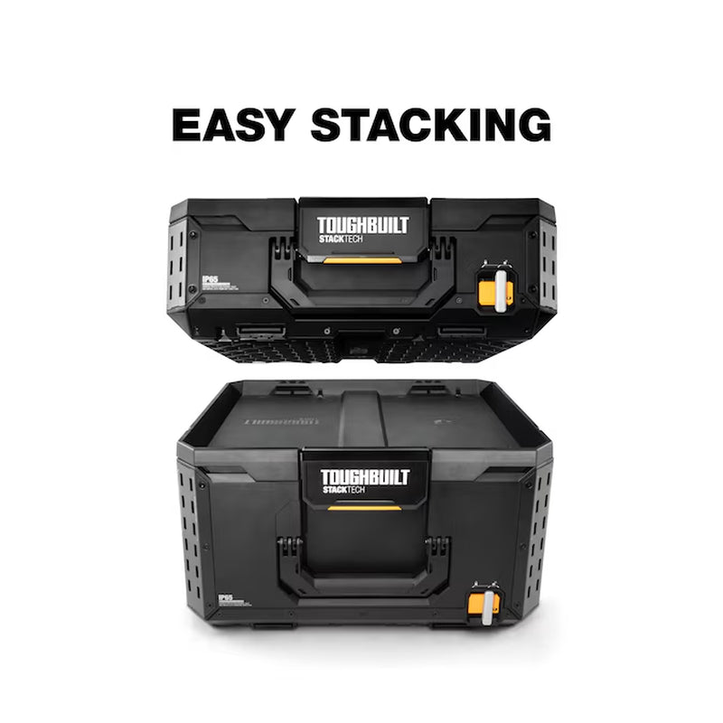 STACKTECH Black Polyester 18-In W X 12-In D X 14.8-In L Tool Tote