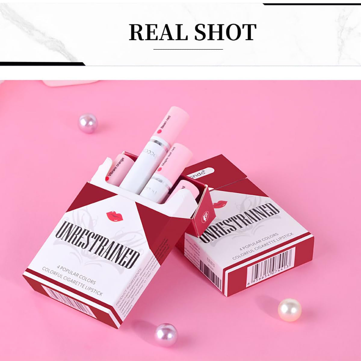 4 Colors Tube Lipstick, Little Lipstick Set, Labiales Mate Velvet Lipstick Moisturizer & Smooth, Red Lip Stain Long Lasting 24 Hours Waterproof Lip Tinet
