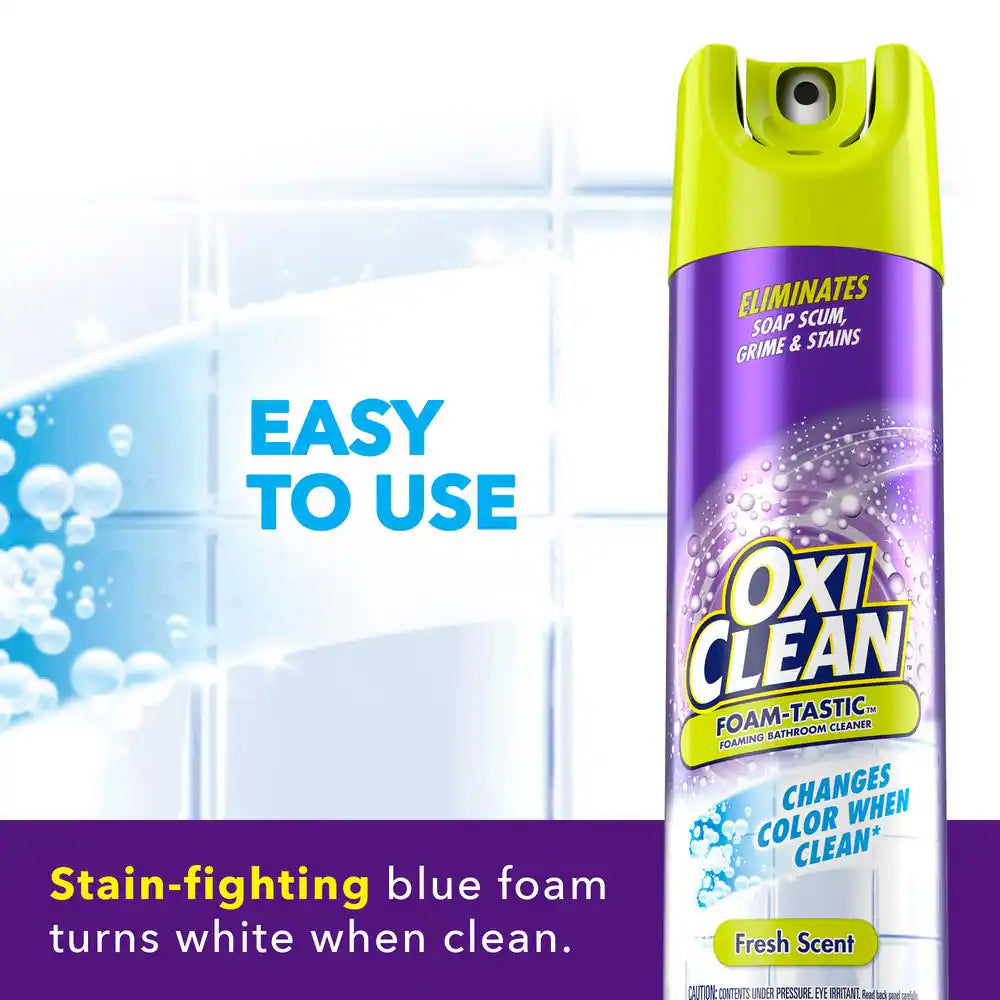 19 Oz. Foam-Tastic Foaming Bathroom Cleaner Spray Can, Fresh Scent