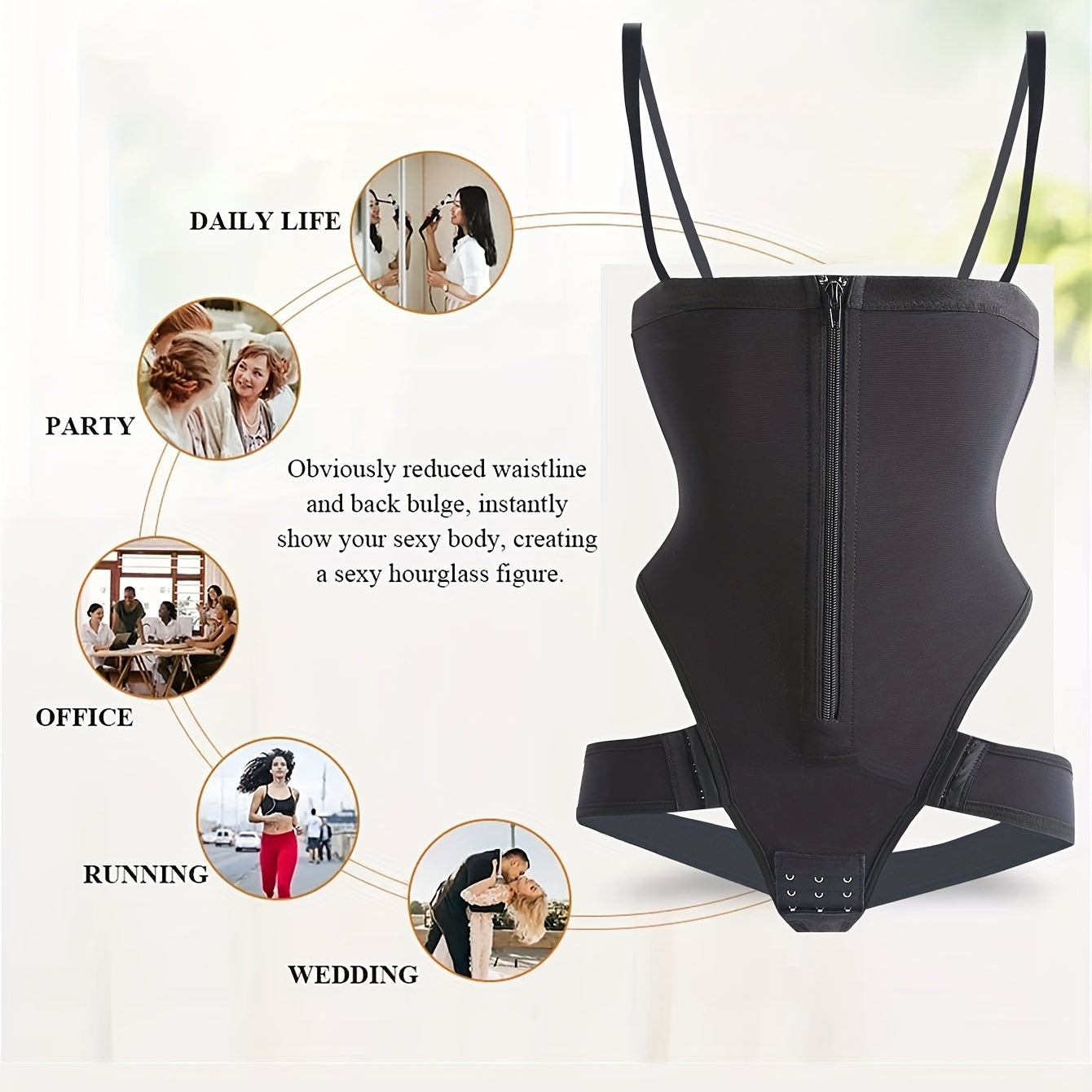 Women's Waist Trimmers, Zipper Shapewear, Tummy Trainer & Butt Lifter For Body Slimming & Shaping