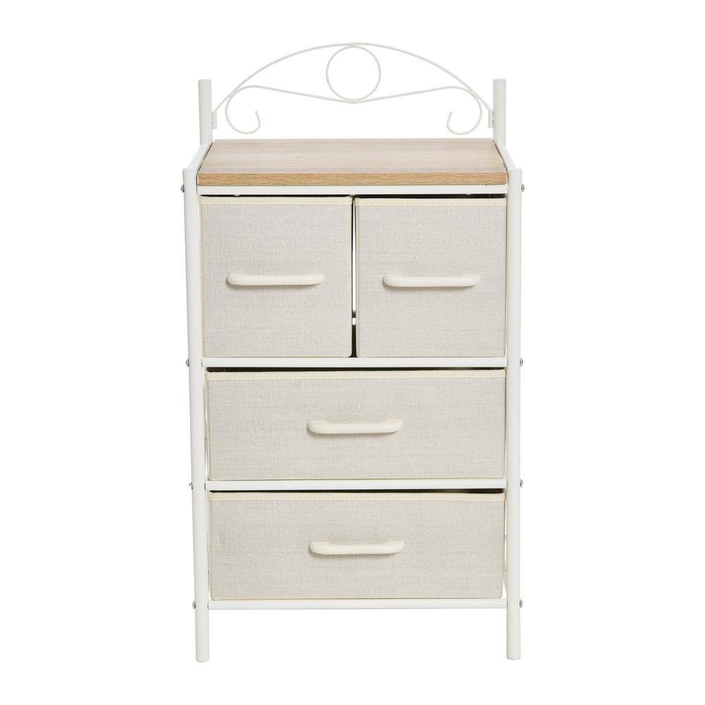 Victoria Coastal Oak 31.7 In. Accent Cabinet with 4-Drawers