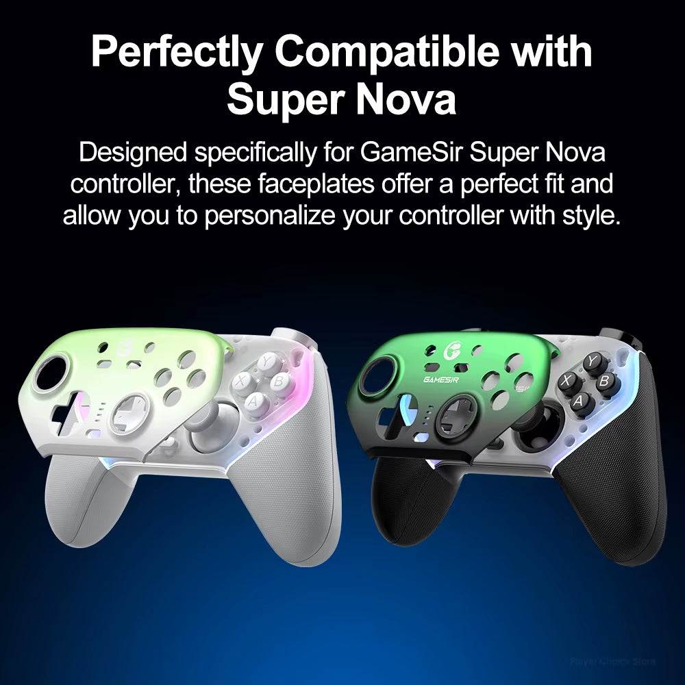 Super Nova Magnetic Faceplate Personalize Gamepads Multicolor Shell Cover Wireless Controle Front Case Top Cover