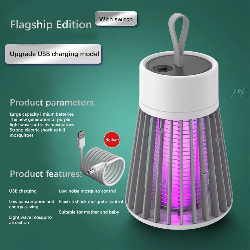 Electric Mosquito Insect Killer LED Light Fly Bug Zapper Trap Pest Control Lamp