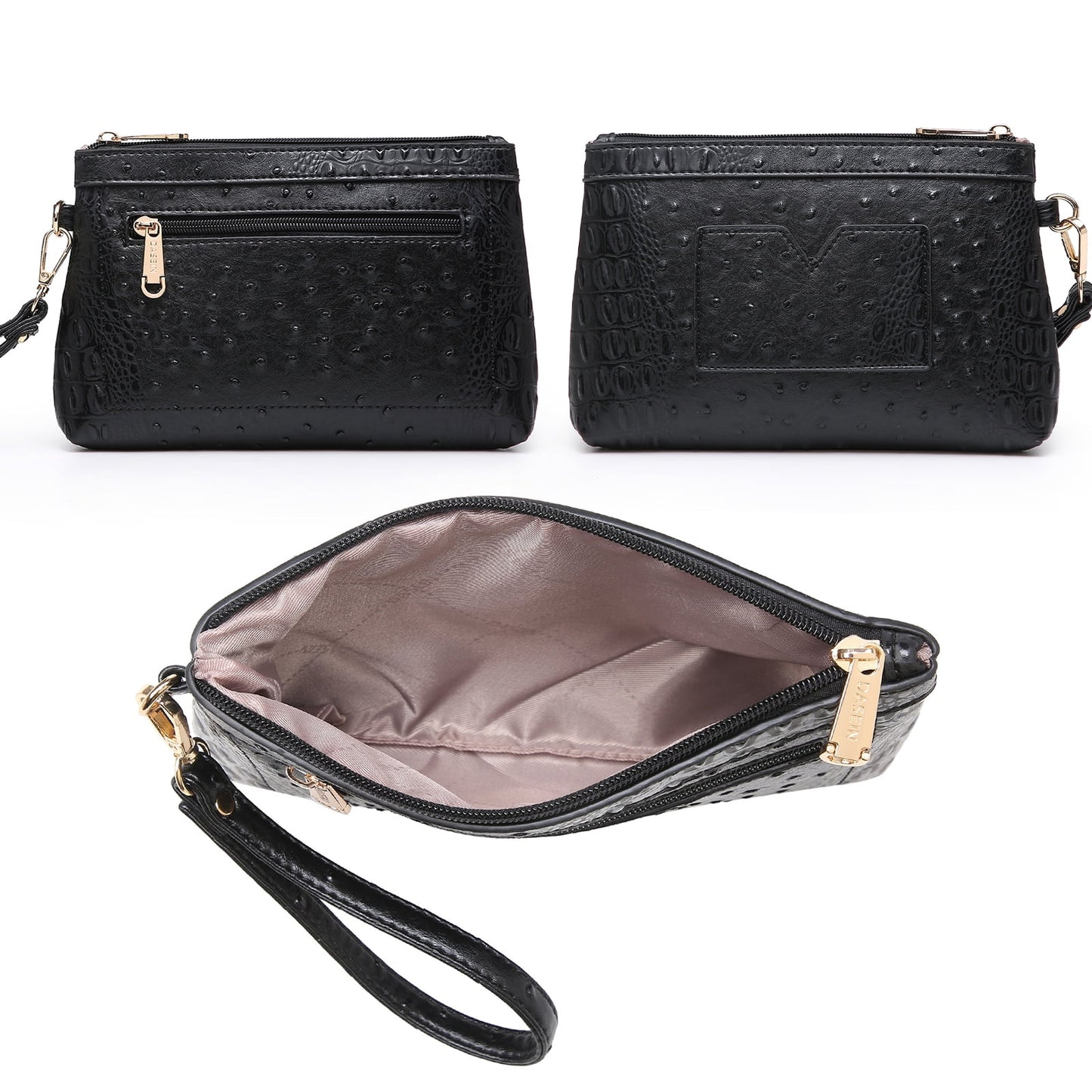 Women Handbags and Purses Ladies Shoulder Bag Top Handle Satchel Tote Work Bag with Matching Clutch