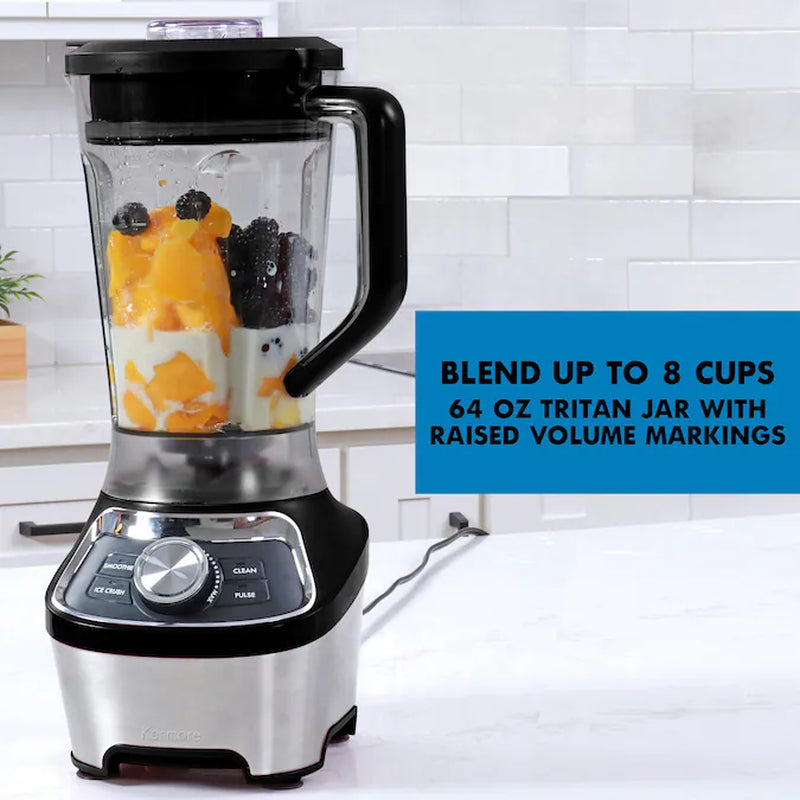 Variable Speed Tritan Pitcher 64-Oz 3 -Speed Countertop Blender ( Stainless Steel and Black )