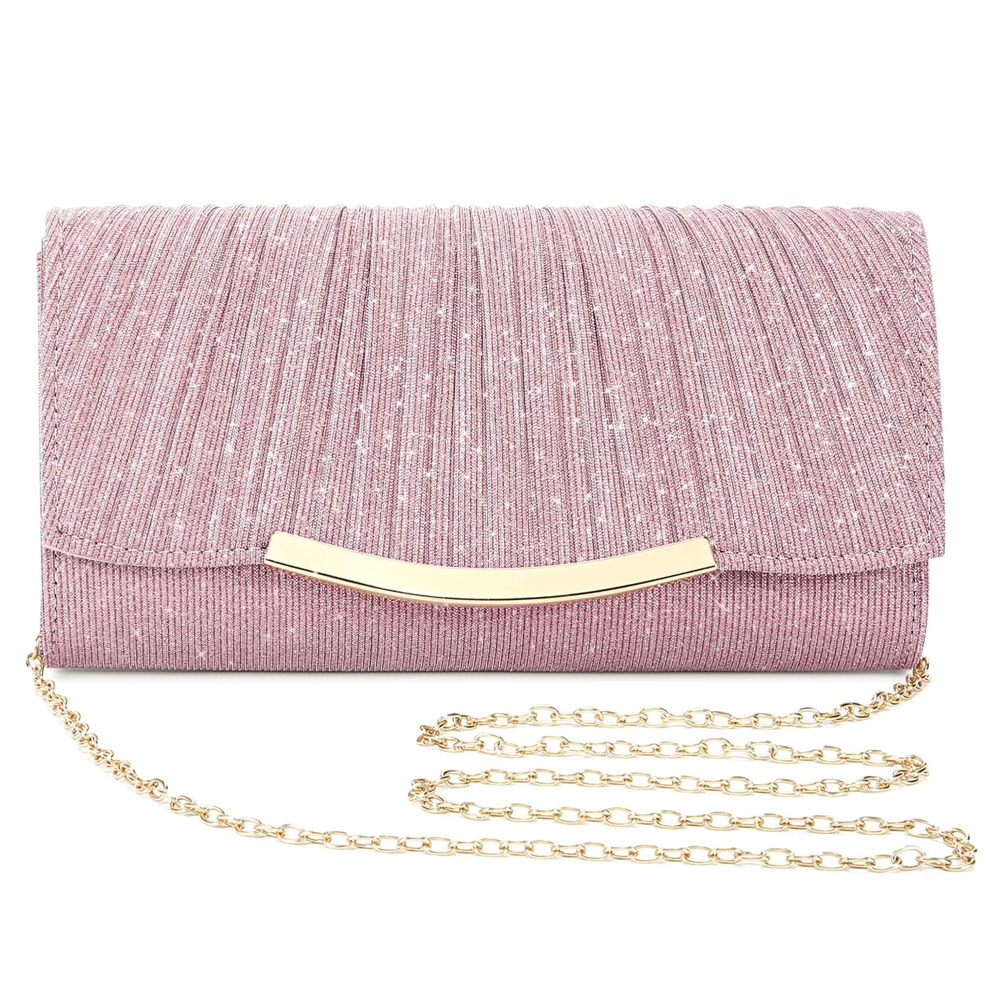 Evening Clutch Bags Fashion Women Elegant Silver Gold Shiny Handbag Wedding Party Long Purses Banquet Clutch Purses Shoulder Bag