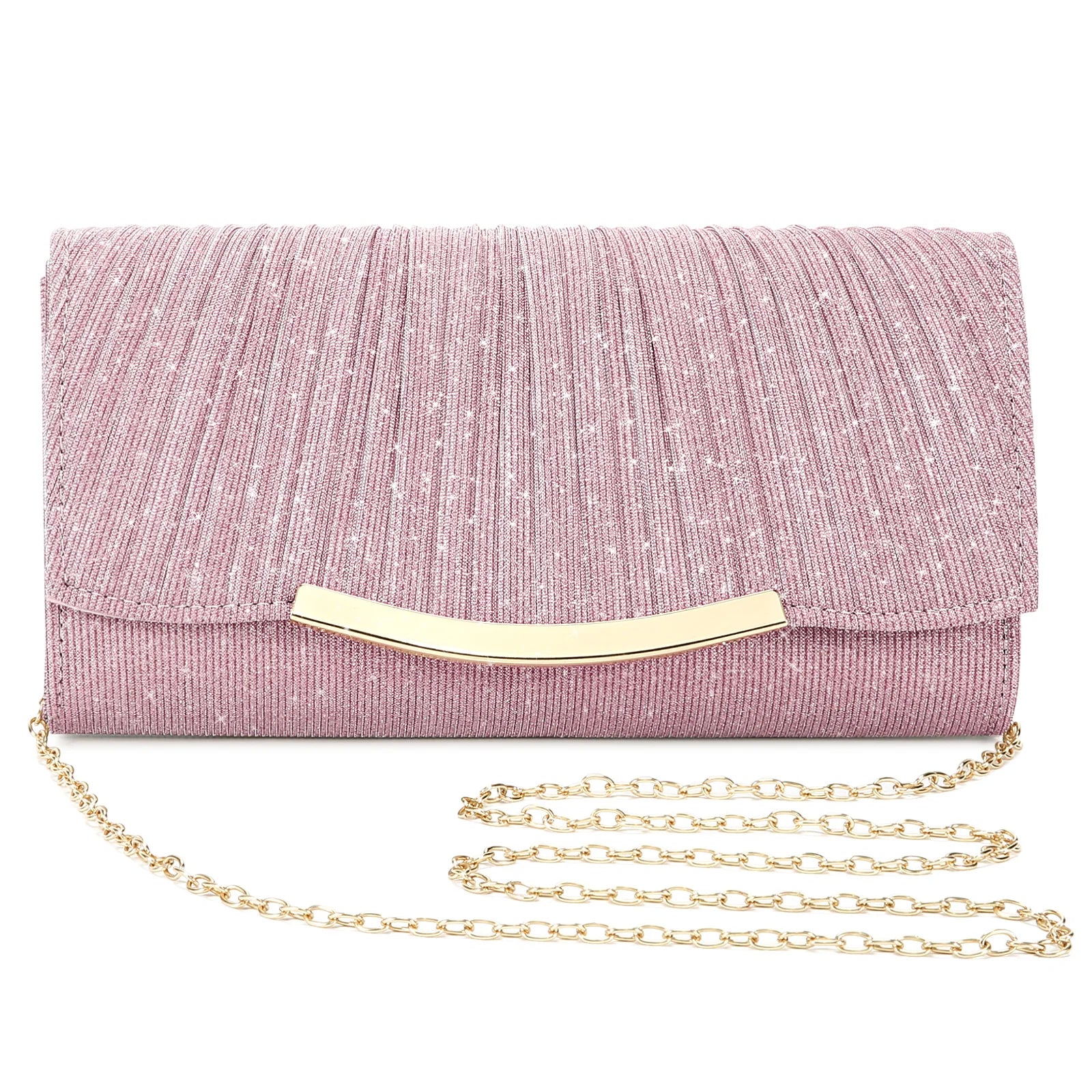 Evening Clutch Bags Fashion Women Elegant Silver Gold Shiny Handbag Wedding Party Long Purses Banquet Clutch Purses Shoulder Bag