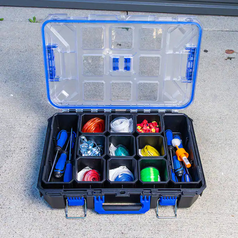 CASESTACK 14-In W X 21-In H X 5.1-In D Black Plastic Tool Box