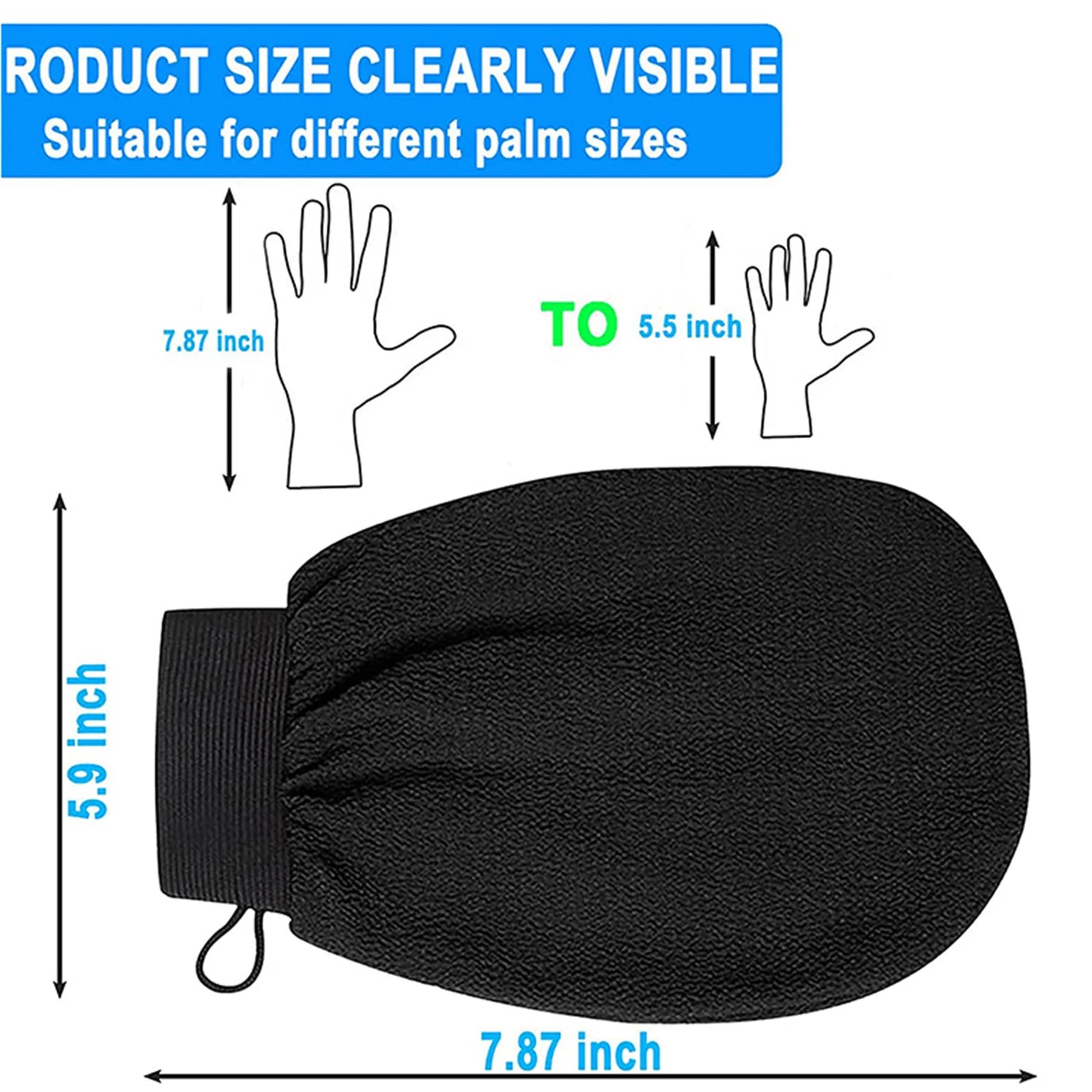 4PCS Deep Exfoliating Mitt Body Scrub Gloves Exfoliating Glove for Women Men Skincare