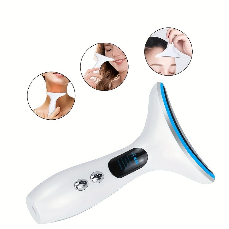 Rechargeable Facial & Neck Massager - USB Charging, Fragrance-Free Beauty Spa Device for Women and Girls - Perfect Gift for Birthdays & Valentine's Day
