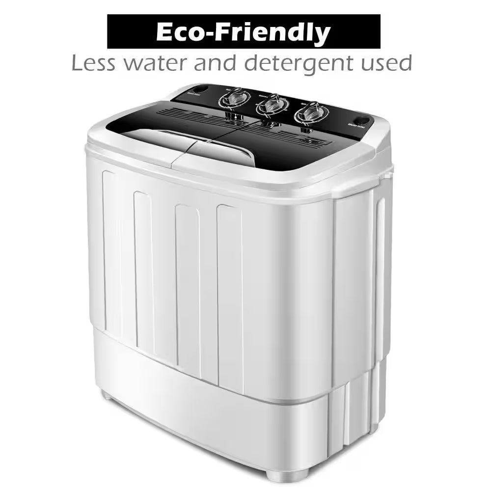 Timer Compact Mini Twin Tub 8 Lbs. Washing Machine Washer Spinner