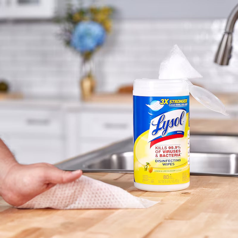 240 -Count Lemon and Lime Blossom Disinfectant Wipes All-Purpose Cleaner 3 -Pack