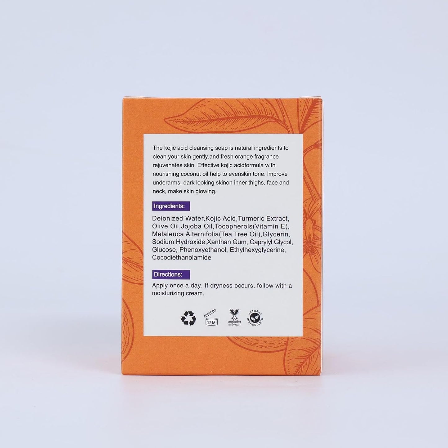 Kojic Acid Soap Bar Moisturizing Deep Cleansing for Face and Body Smooth Skin Care 140G X 2 Bars,9.9 Oz 2 Bars