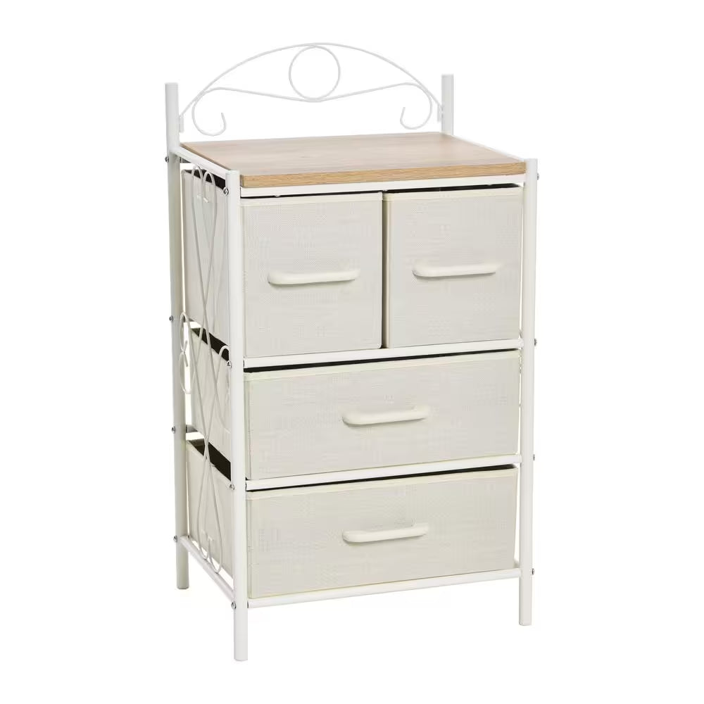 Victoria Coastal Oak 31.7 In. Accent Cabinet with 4-Drawers