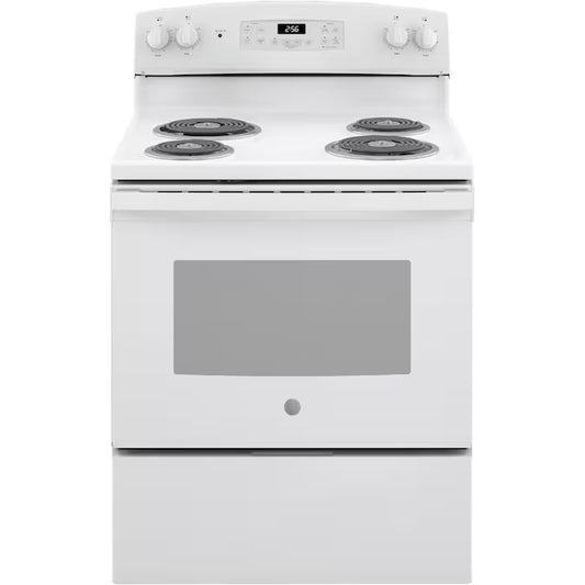 30-In 4 Burners 5.0-Cu Ft Freestanding Electric Ran ( White )