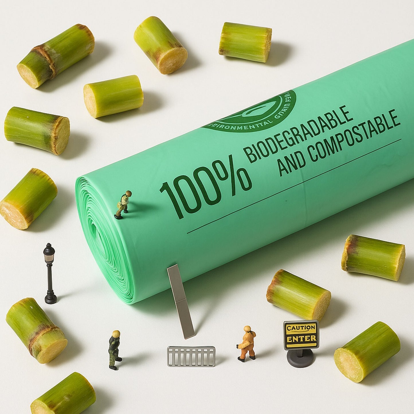 FPN Trash Bags 13 Gallon with Drawstring Durable & BPA Free Garbage Bags 50/Pack