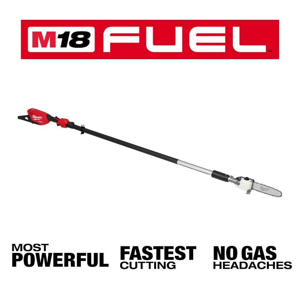 M18 FUEL 10 In. 18V Lithium-Ion Brushless Electric Cordless Telescoping Pole Saw W/16 In. Chainsaw Kit (2-Tool)