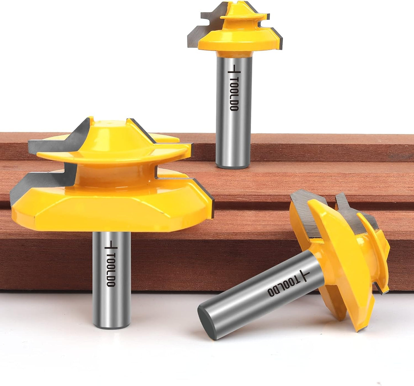 45 Degree Lock Miter Router Bit 1/2 Shank,Lock Miter Woodworking Tools Set (For 1/2", 3/4", 1"Board)