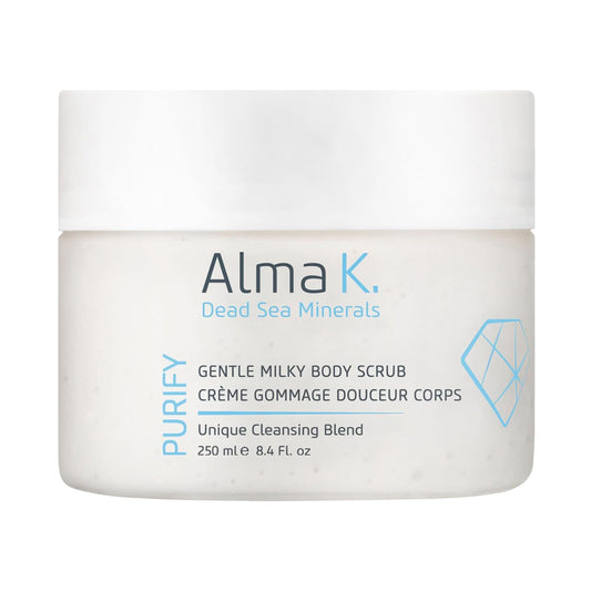 Gentle Milky Body Scrub - Exfoliating Body Scrub - Body Exfoliator - Shower Scrub with Shea Butter - Exfoliating Scrub for Women - 8.4 Oz