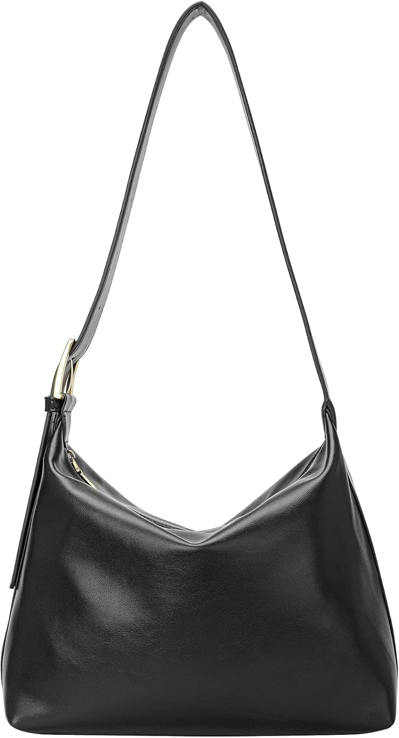 Women'S Shoulder Handbag Crossbody Purses Messenger Handbag Hobo Tote Bag Fashion Faux Leather Casual Work Handbag (Black)