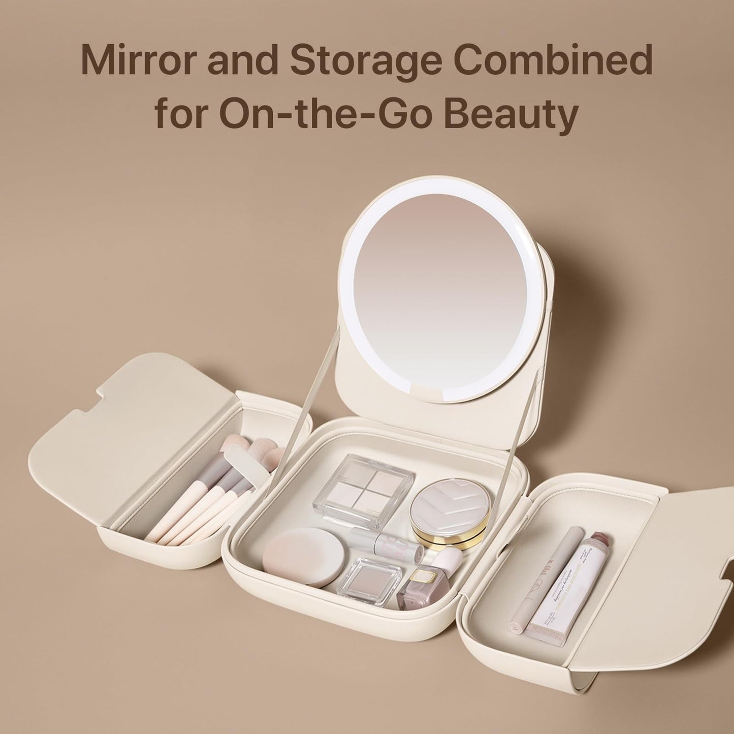 M2 Lumocube Makeup Mirror with Bag - Portable LED Makeup Mirror with Lights, ...