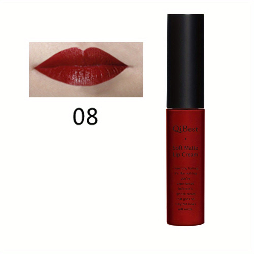 Matte Velvet Lip Glaze, Waterproof Long Lasting Not Easy To Decolor Lip Gloss, Silky Smooth Plumping Lipstick ( 20 Colors ) Valentine's Day Gifts